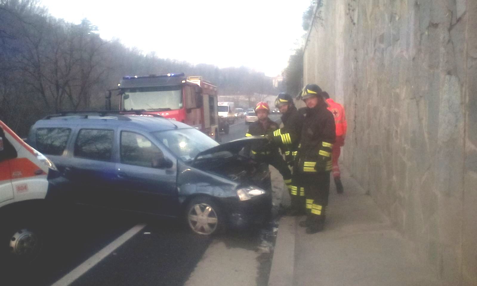 L’incidente in via Peschiera