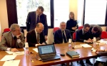 VARESE VINCENZI MARONI E FONTANA AL PIRELLINO PER FIRMA PROCLAMAZIONE VINCITORI PROGETTI PIAZZA REPUBBLICA E TEATRO