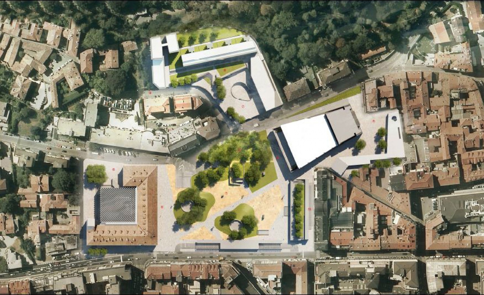 VARESE PROCLAMAZIONE VINCITORI CONCORSO INTERNAZIONALE RIQUALIFICAZIONE URBANISTICA COMPARTO PIAZZA REPUBBLICA#br/#NELLA FOTO PROGETTO VINCITORE PIAZZA E CASERMA