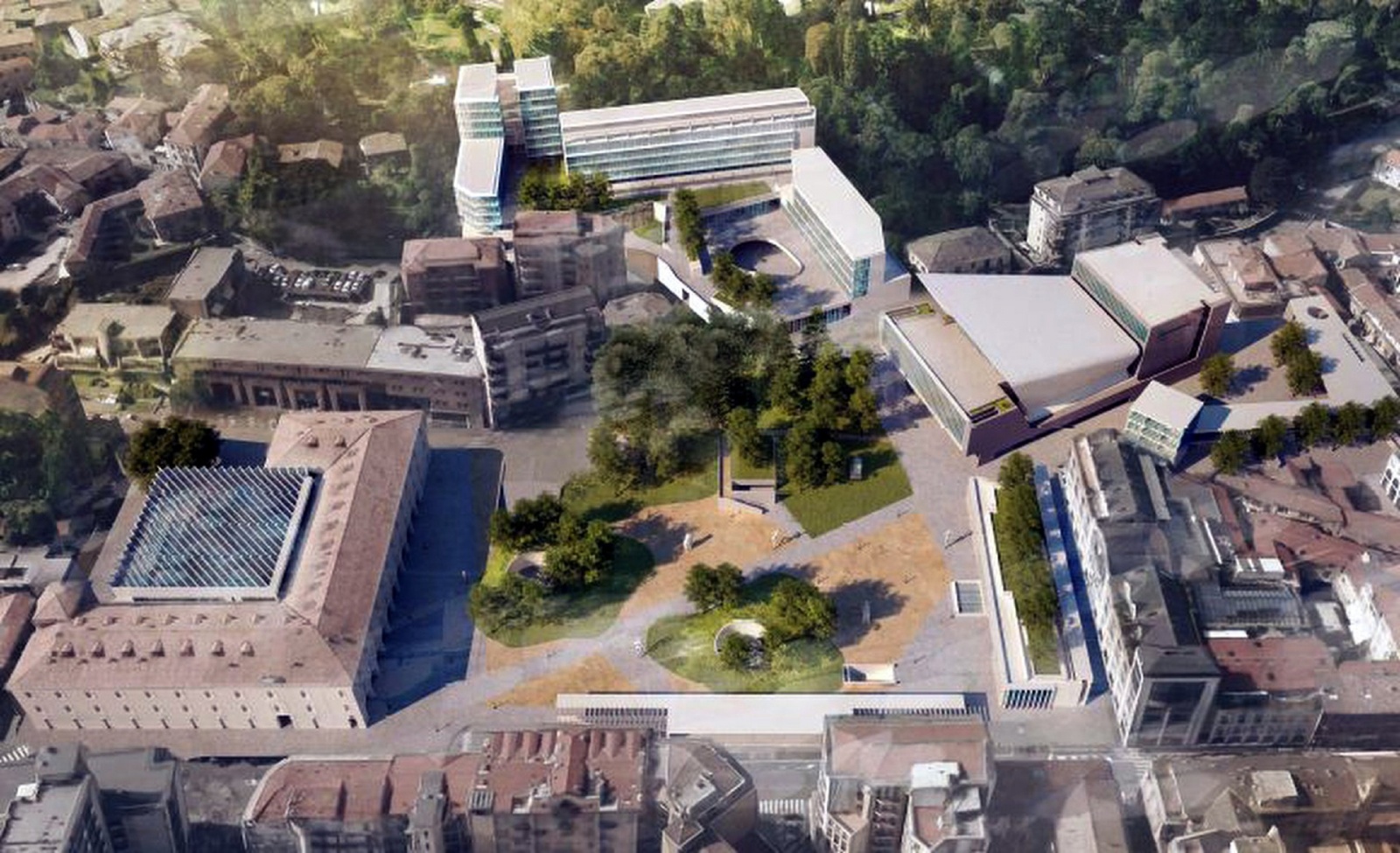 VARESE PROCLAMAZIONE VINCITORI CONCORSO INTERNAZIONALE RIQUALIFICAZIONE URBANISTICA COMPARTO PIAZZA REPUBBLICA#br/#NELLA FOTO PROGETTO VINCITORE PIAZZA E CASERMA