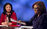 Lucia Uva durante la trasmissione 