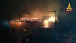 Incendio palazzina 030216 Luino Vigili del fuoco 