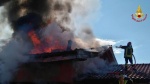 Incendio tetto villetta Cocquio
