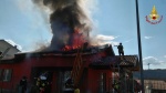 Incendio tetto villetta Cocquio