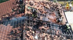 Incendio tetto villetta Cocquio