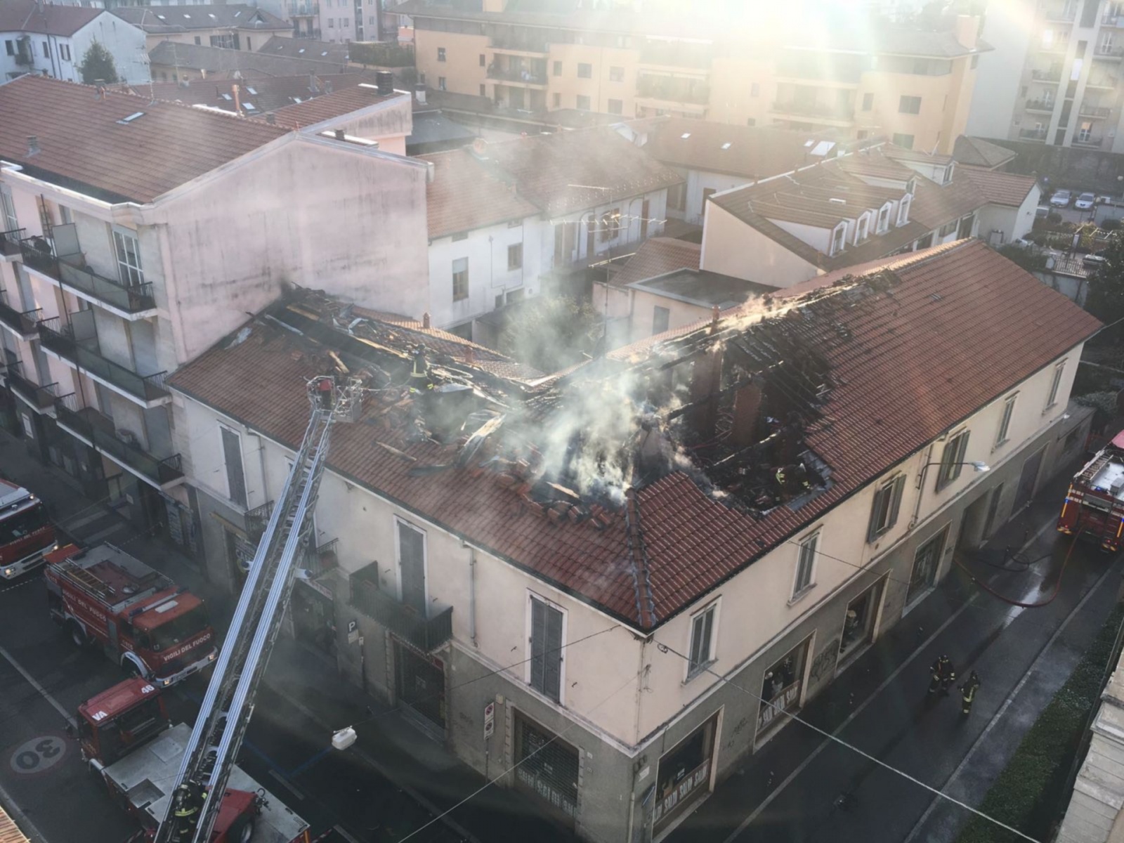 Incendio Saronno