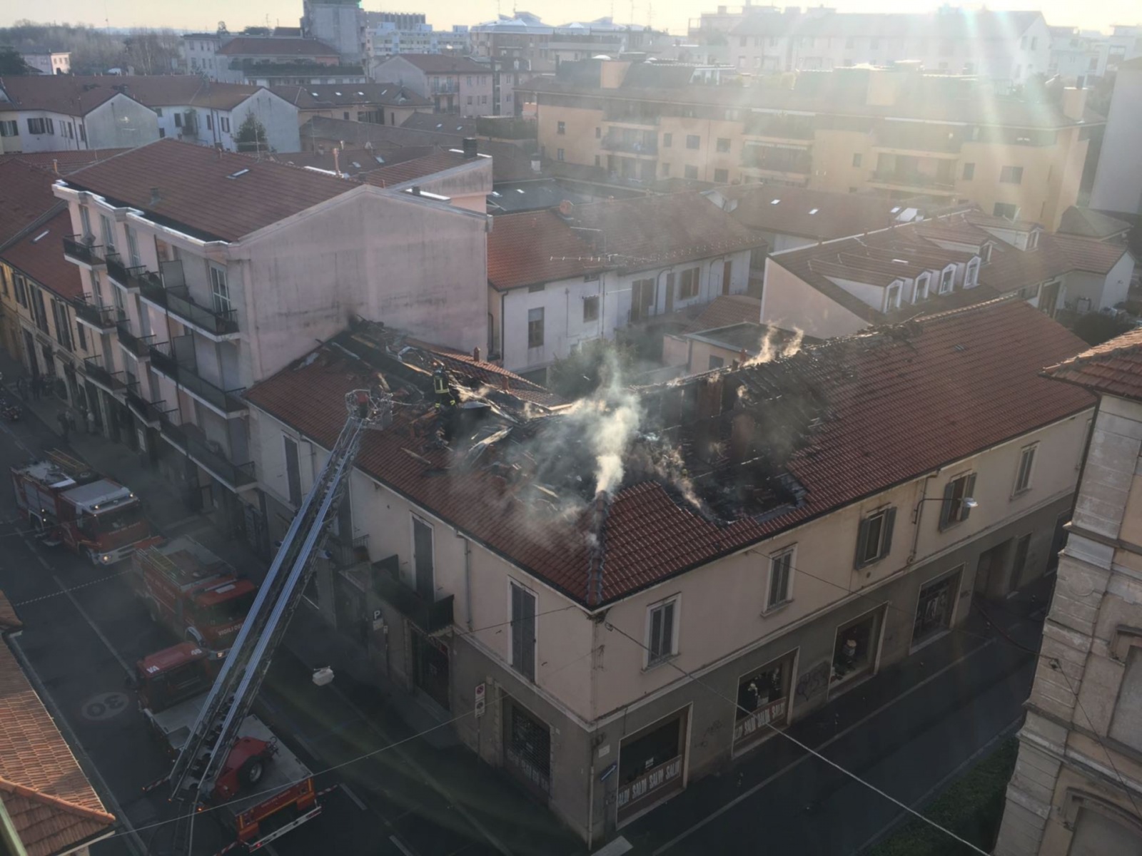 Incendio Saronno