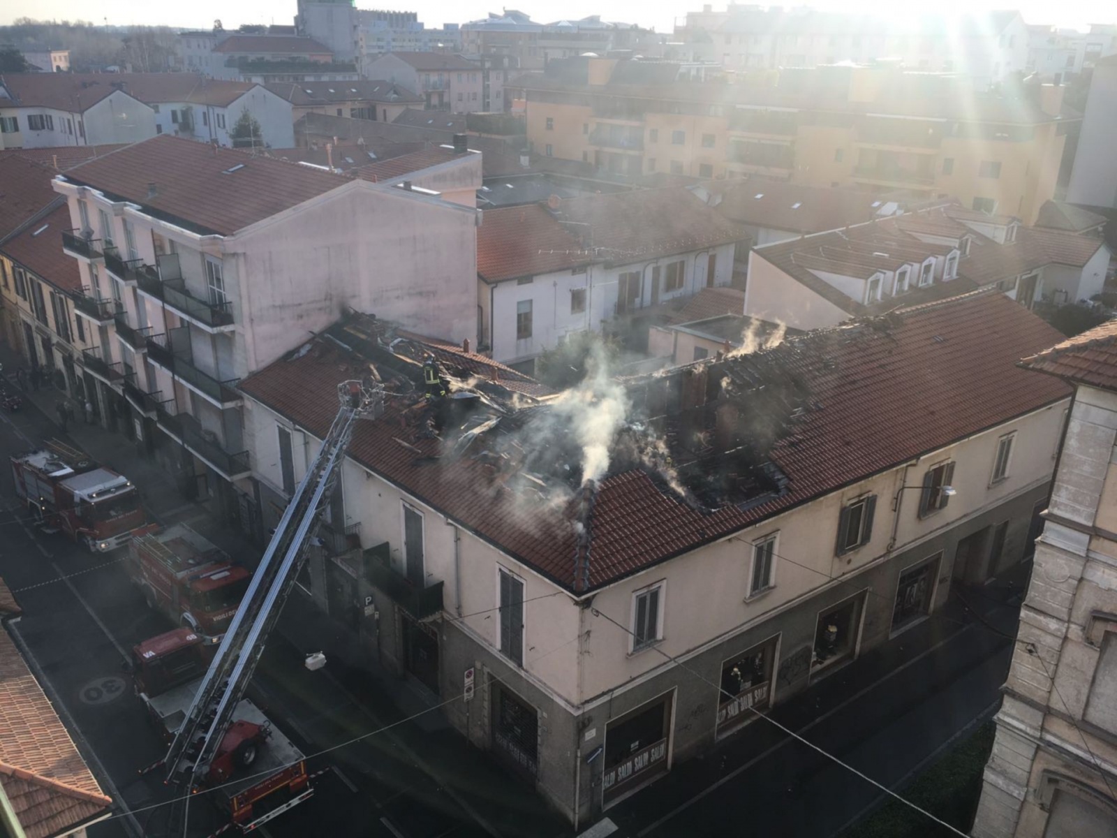 Incendio Saronno