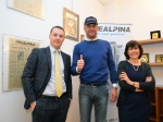 VARESE PRESENTAZIONE RALLY DEI LAGHI 2018 SEDE PREALPINA NELLA FOTO FILIPPO PENSOTTI CON DOTT DAVIDE FERRARIO E SIGNORA DANIELA BRAMATI