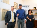 VARESE PRESENTAZIONE RALLY DEI LAGHI 2018 SEDE PREALPINA NELLA FOTO FILIPPO PENSOTTI CON DOTT DAVIDE FERRARIO E SIGNORA DANIELA BRAMATI