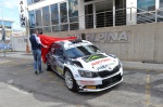 Filippo Pensotti e Miss Rally dei Laghi 2019, Greta Beraldo, svelano la Skoda Fabia R5 griffata Prealpina