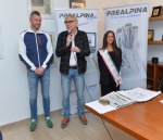 Il direttore della Prealpina, Maurizio Lucchi con Filippo Pensotti e Miss Rally dei Laghi 2019, Greta Beraldo