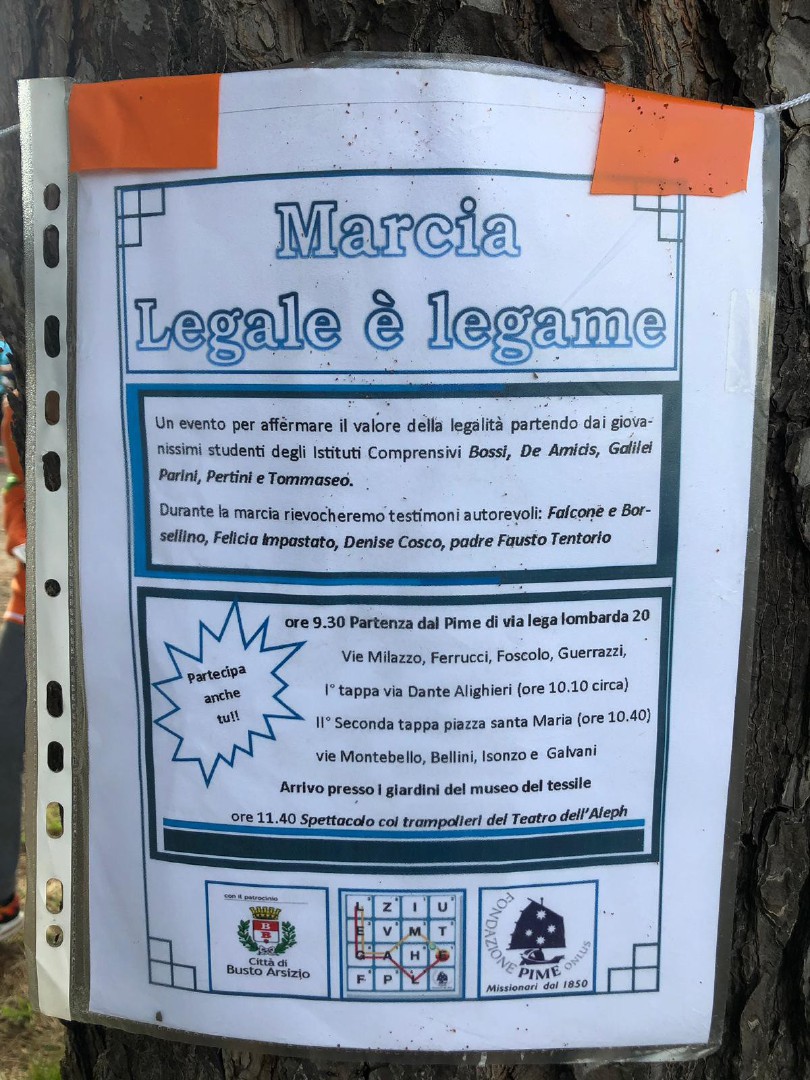Marcia legalità Busto Arsizio con Nobel Pace Denis Mukwege