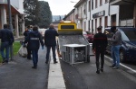 I carabinieri al lavoro per rintracciare i ladri in fuga