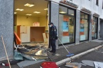 I danni all’Unicredit di Parabiago