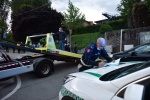 Il luogo del tragico incidente in via Rovereto