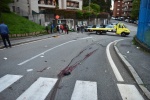 Il luogo del tragico incidente in via Rovereto