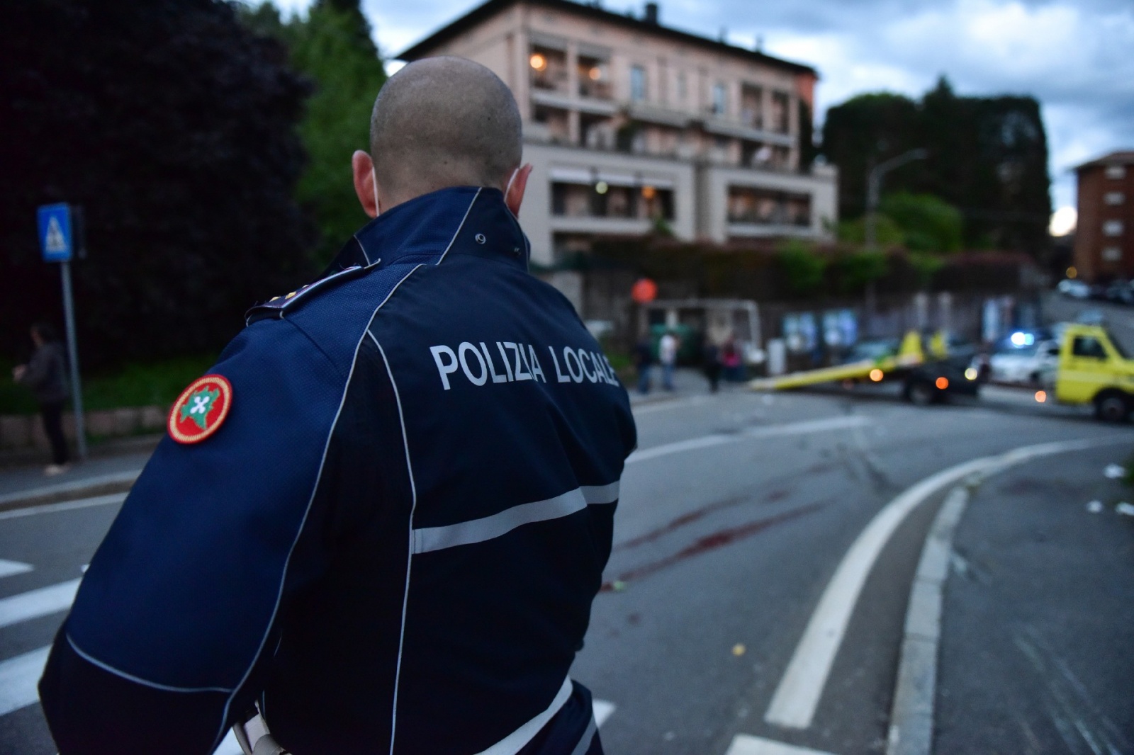 Il luogo del tragico incidente in via Rovereto