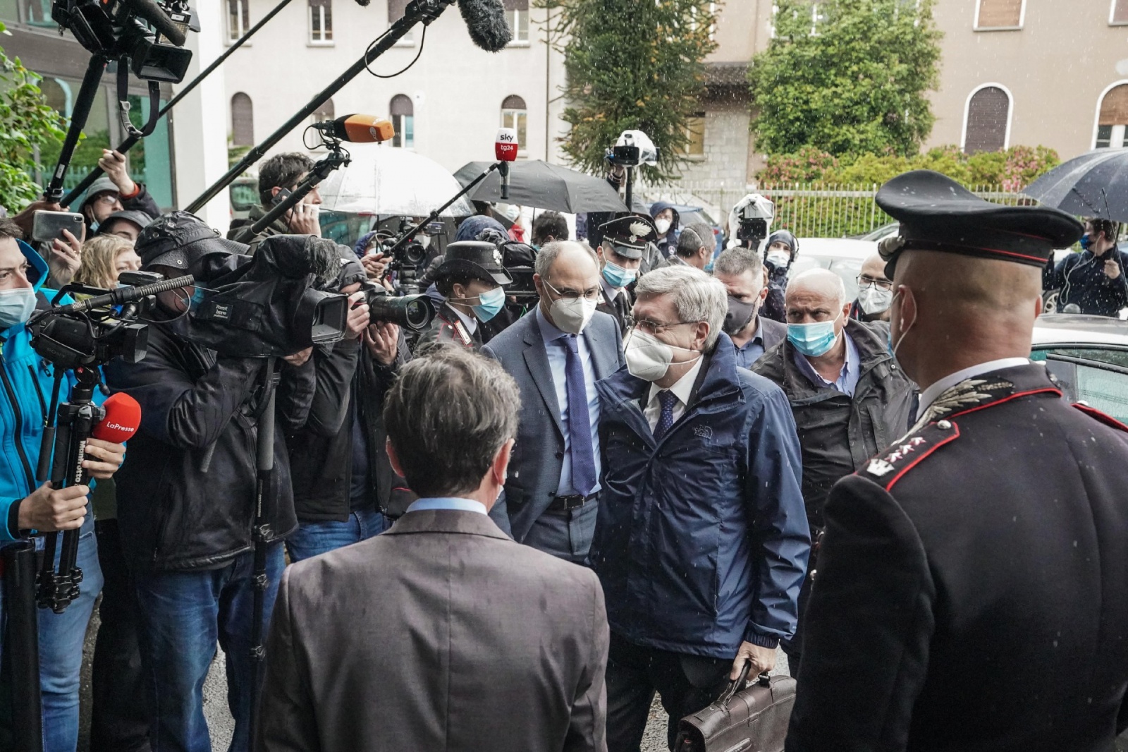 L'arrivo del Enrico Giovannini a Stresa