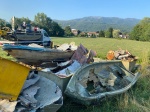 Barche abbandonate in riva al Lago di Varese