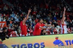 VARESE BASKET OPENJOBMETIS VARESE-OLIMPIA MILANO NELLA FOTO ESULTANZA PANCHINA