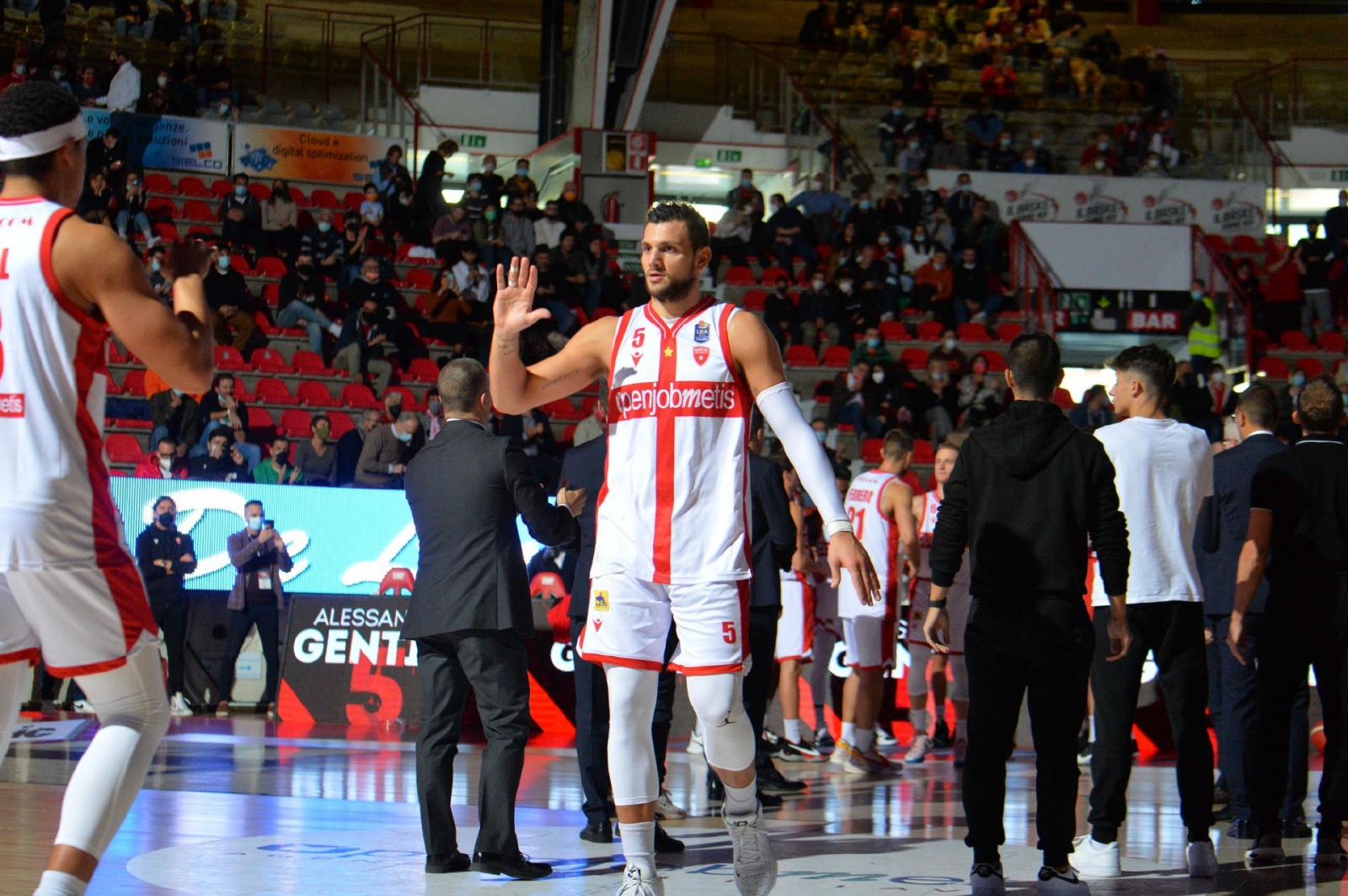 VARESE BASKET OPENJOBMETIS VARESE-OLIMPIA MILANO NELLA FOTO GENTILE