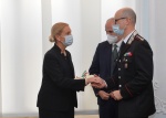 VARESE ONOREFICENZE PREFETTURA 2021. ONOREFICENZE AL MERITO DELLA REPUBBLICA NELLA FOTO PROF.SSA PAOLA BENETTI