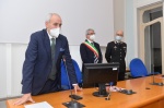 VARESE ONOREFICENZE PREFETTURA 2021. ONOREFICENZE AL MERITO DELLA REPUBBLICA NELLA FOTO PREFETTO CAPUTO, SINDACO GALIMBERTI E COLONNELLO PIASENTIN