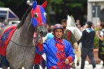 Legnano palio santa messa - Il fantino della Flora Andrea Farris