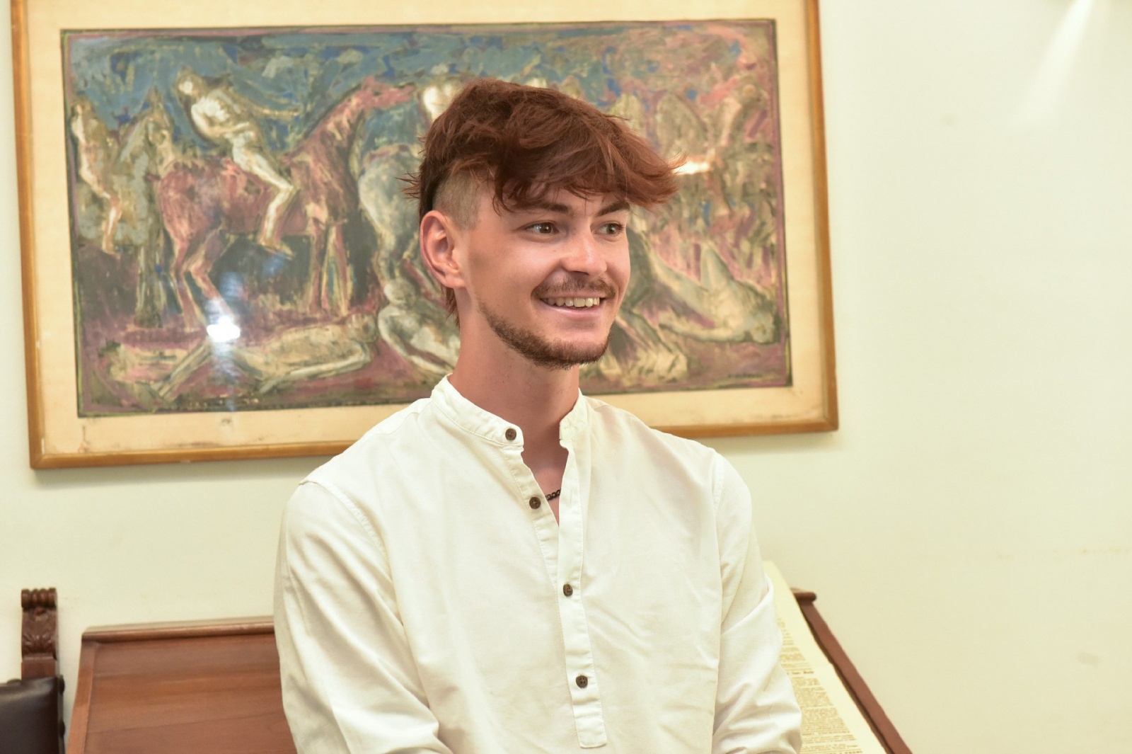 VARESE ALESSANDRO COVI IN VISITA ALLA REDAZIONE DEL QUOTIDIANO LA PREALPINA