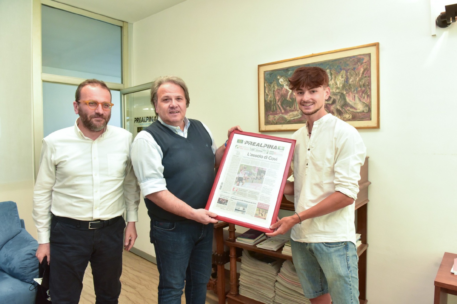 VARESE ALESSANDRO COVI IN VISITA ALLA REDAZIONE DEL QUOTIDIANO LA PREALPINA