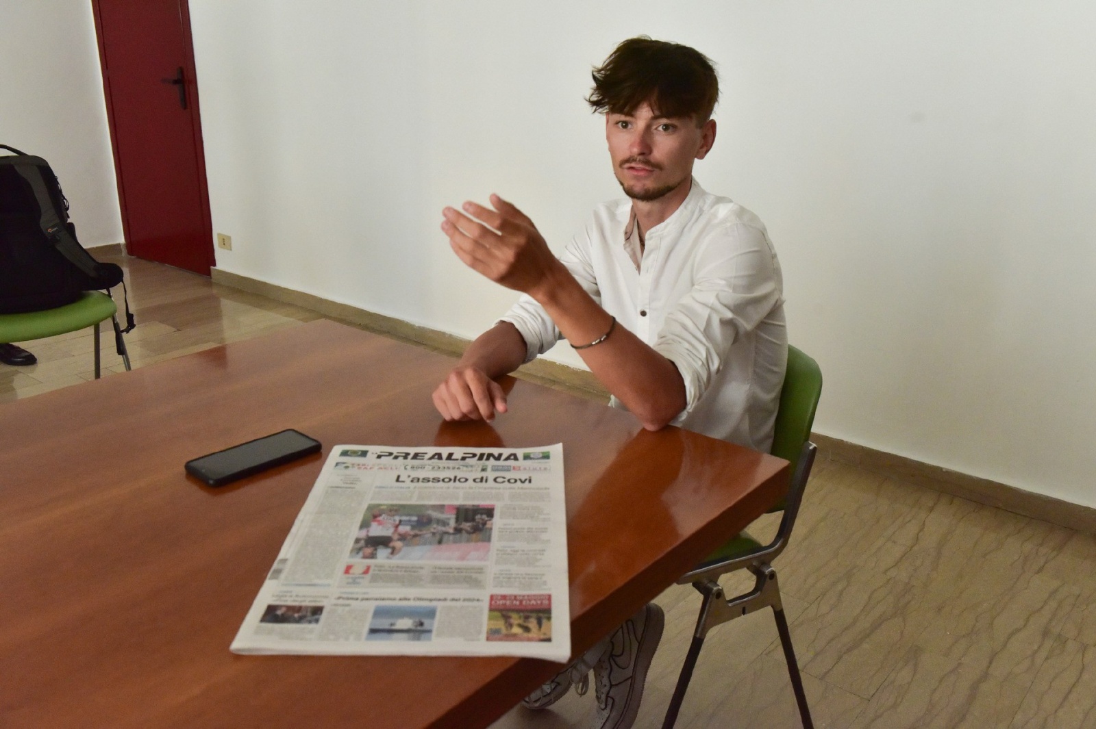 VARESE ALESSANDRO COVI IN VISITA ALLA REDAZIONE DEL QUOTIDIANO LA PREALPINA
