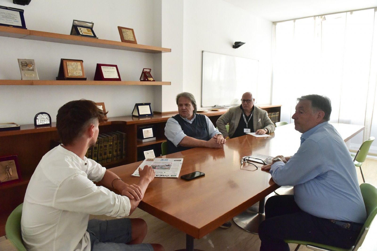 VARESE ALESSANDRO COVI IN VISITA ALLA REDAZIONE DEL QUOTIDIANO LA PREALPINA