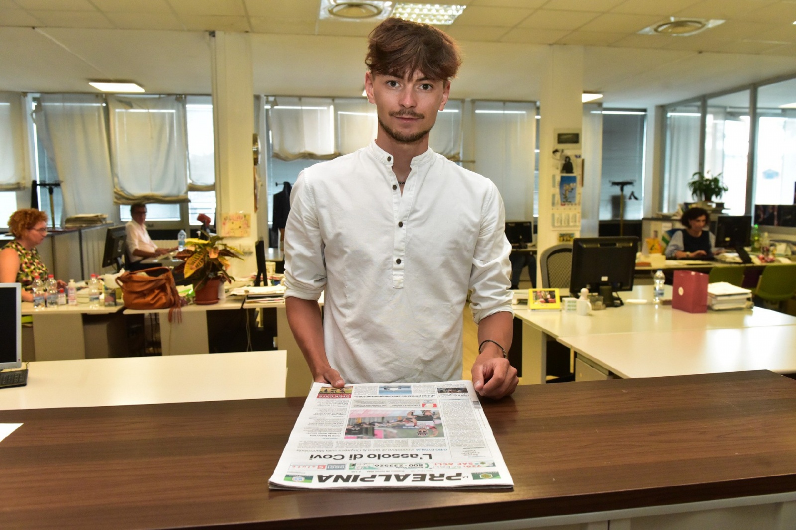 VARESE ALESSANDRO COVI IN VISITA ALLA REDAZIONE DEL QUOTIDIANO LA PREALPINA