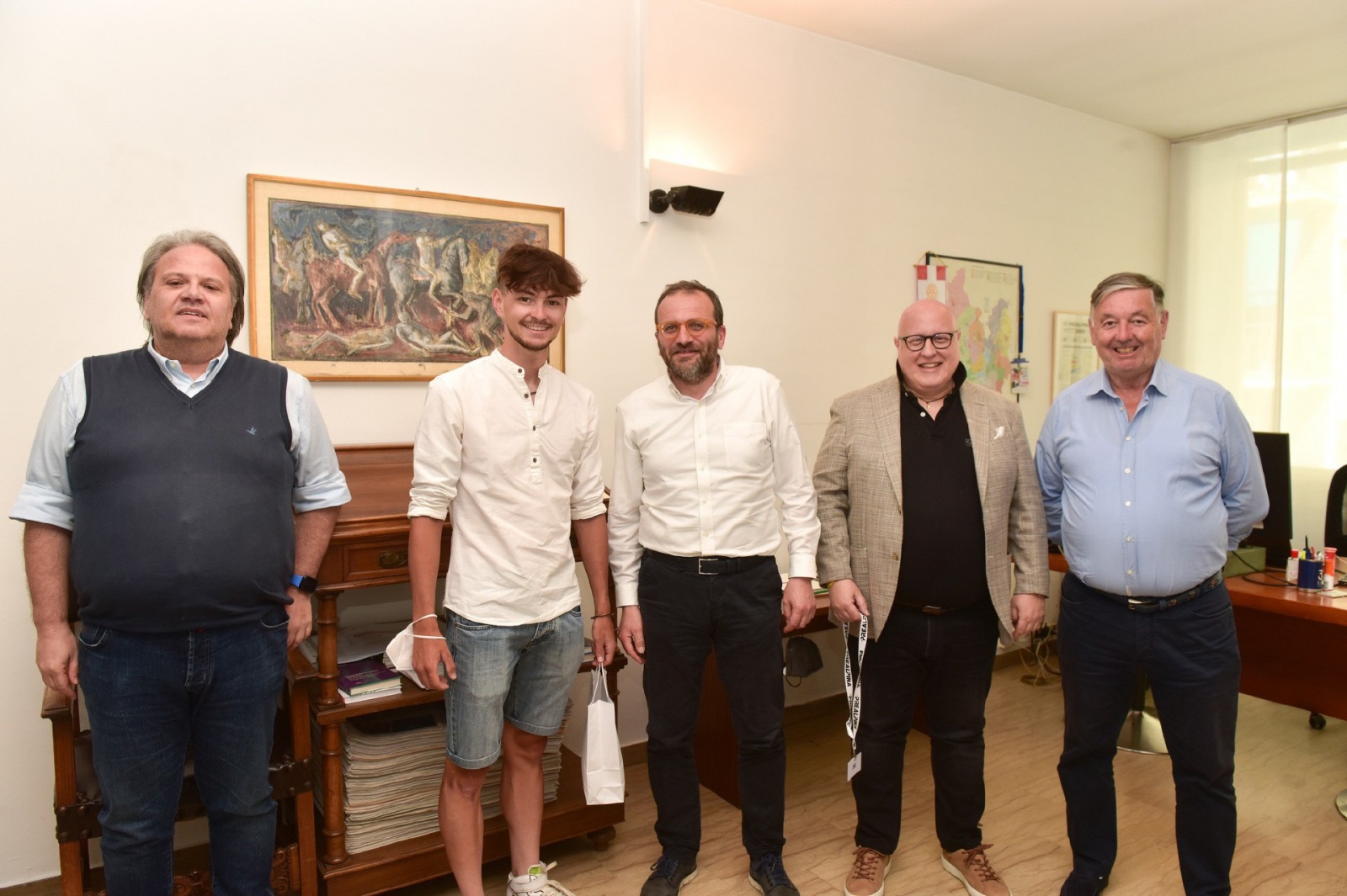 VARESE ALESSANDRO COVI IN VISITA ALLA REDAZIONE DEL QUOTIDIANO LA PREALPINA