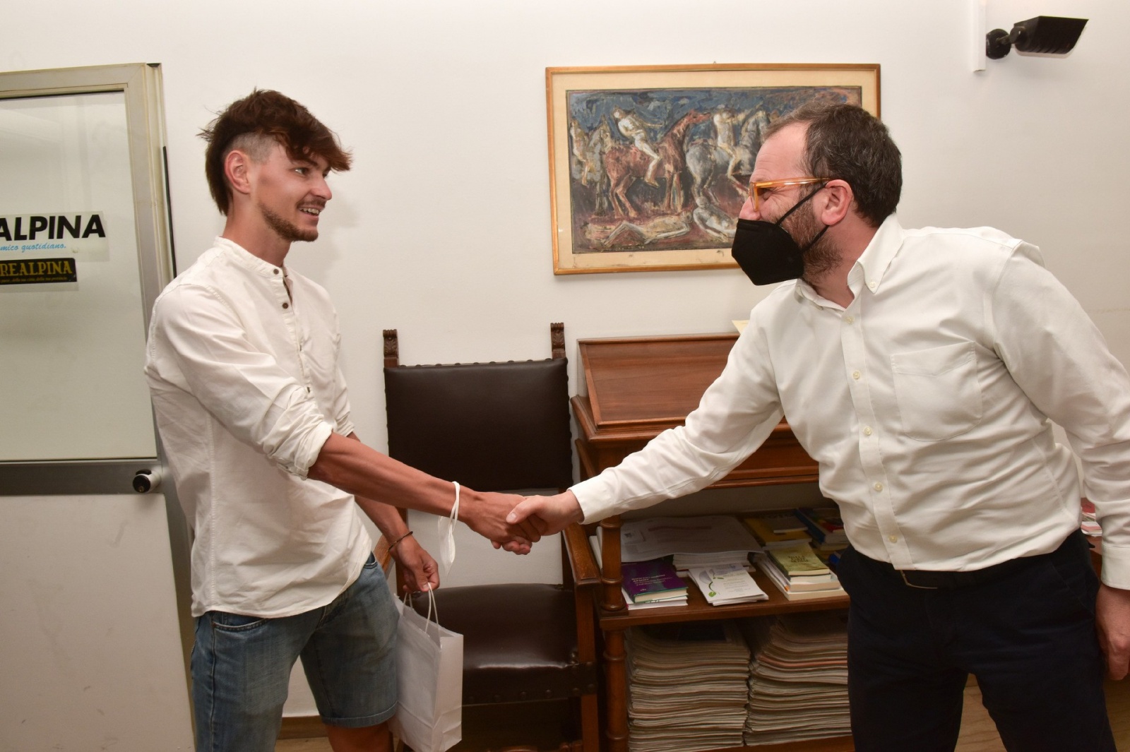 VARESE ALESSANDRO COVI IN VISITA ALLA REDAZIONE DEL QUOTIDIANO LA PREALPINA