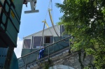 SACRO MONTE SMONTAGGIO CABINE FUNICOLARE PER REVISIONE GENERALE NELLA FOTO SECONDA CABINA