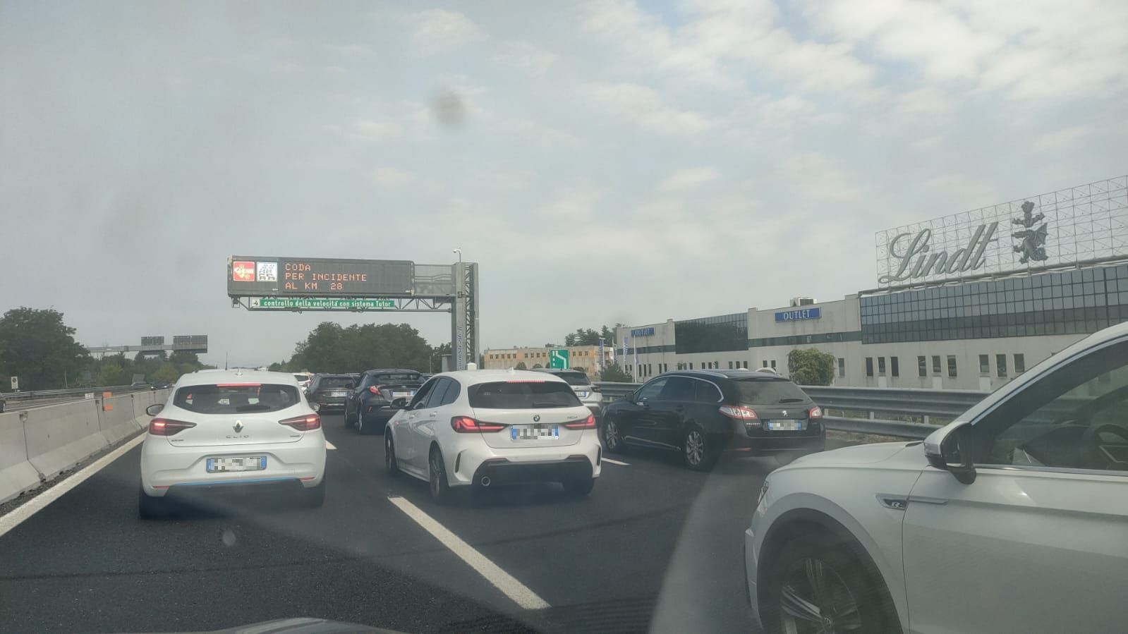 Incidente coda A8 Busto-Gallarate