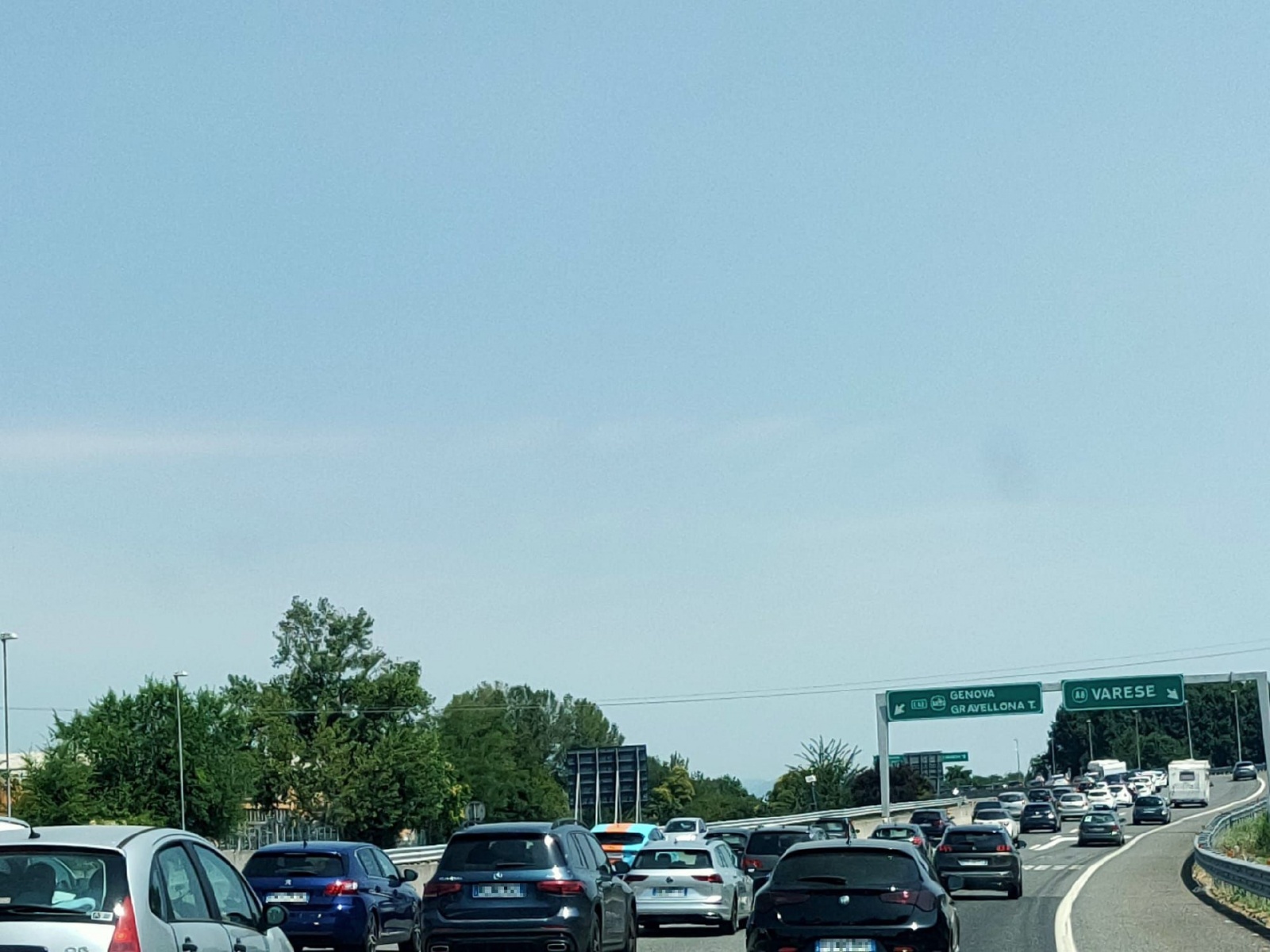 Incidente coda A8 Busto-Gallarate