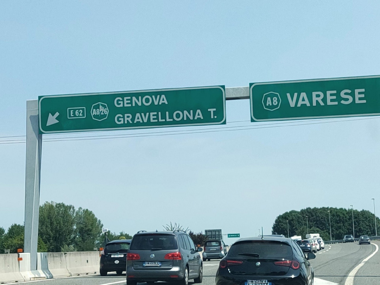 Incidente coda A8 Busto-Gallarate