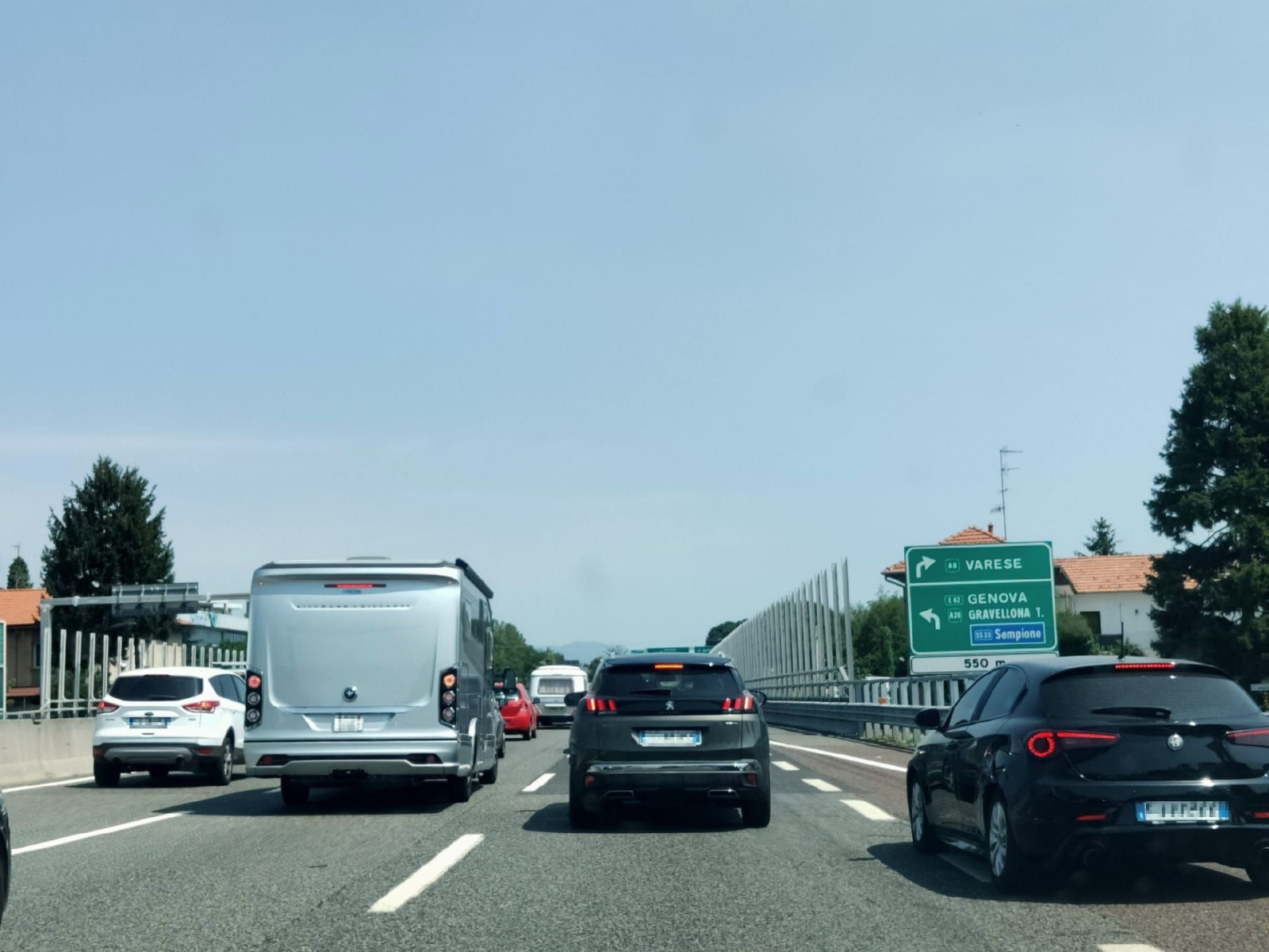 Incidente coda A8 Busto-Gallarate