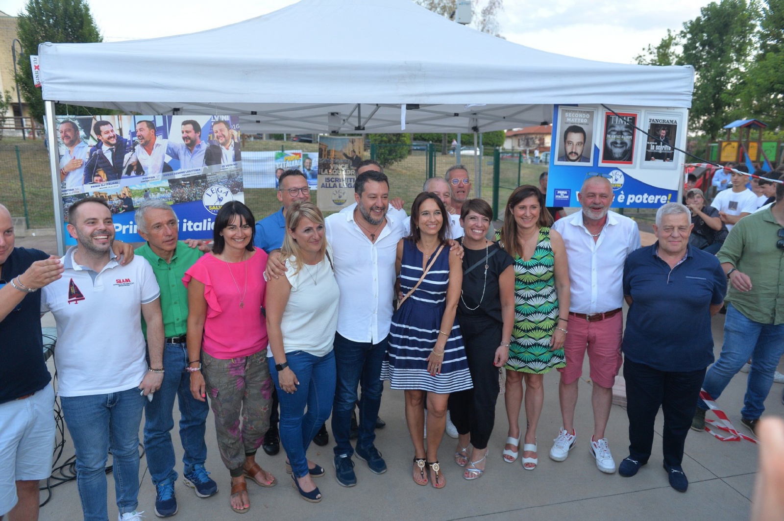 CARONNO VARESINO MATTEO SALVINI INCONTRA I SINDACI LEGHISTI ALLA FESTA DELLA LEGA