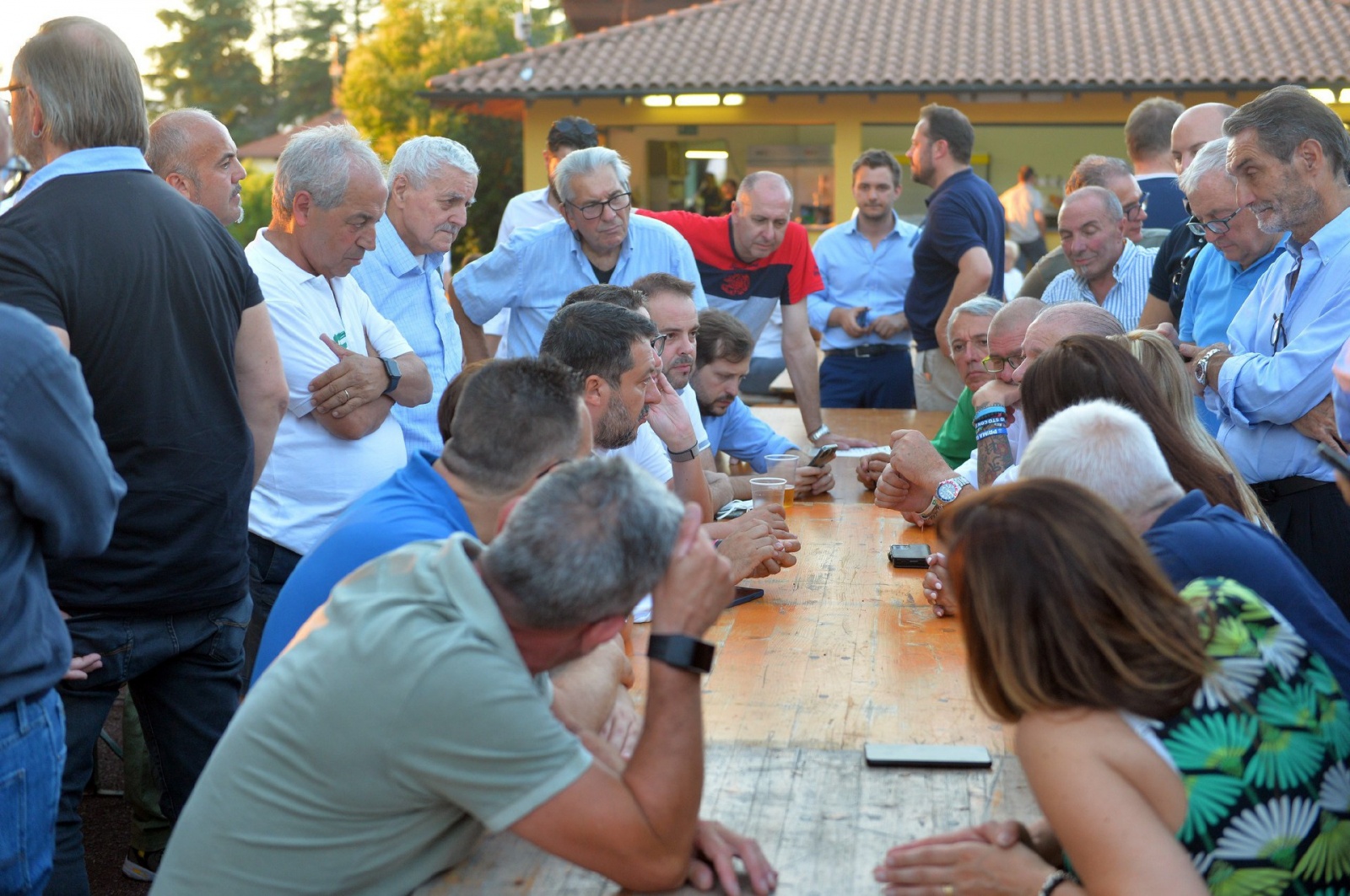 CARONNO VARESINO MATTEO SALVINI INCONTRA I SINDACI LEGHISTI ALLA FESTA DELLA LEGA