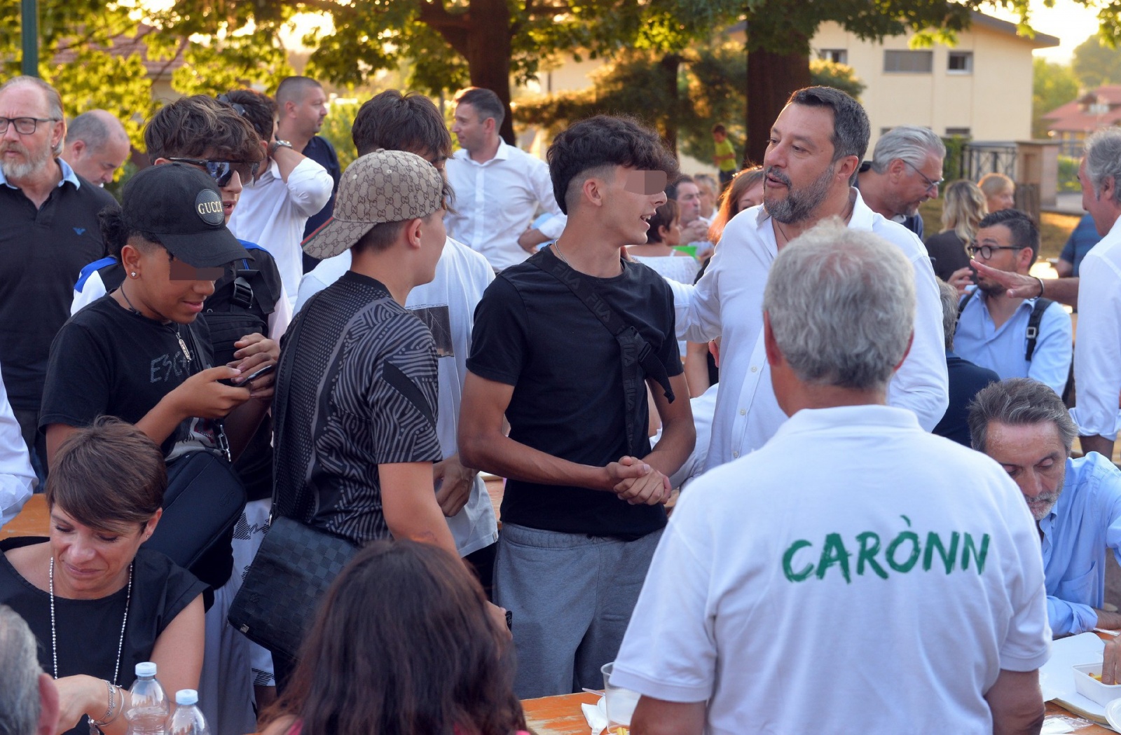 CARONNO VARESINO MATTEO SALVINI INCONTRA I SINDACI LEGHISTI ALLA FESTA DELLA LEGA