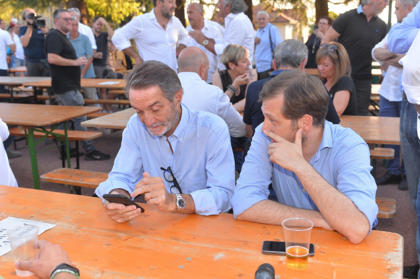 CARONNO VARESINO MATTEO SALVINI INCONTRA I SINDACI LEGHISTI ALLA FESTA DELLA LEGA