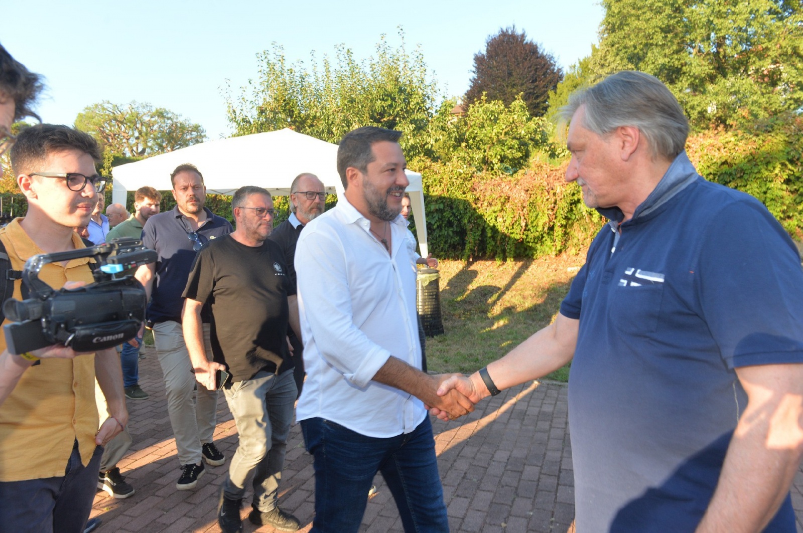 CARONNO VARESINO MATTEO SALVINI INCONTRA I SINDACI LEGHISTI ALLA FESTA DELLA LEGA