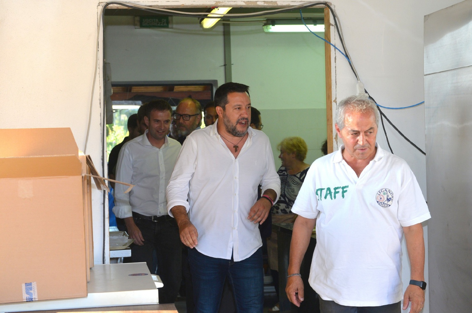 CARONNO VARESINO MATTEO SALVINI INCONTRA I SINDACI LEGHISTI ALLA FESTA DELLA LEGA