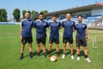 BUSTO ARSIZIO RADUNO PRO PATRIA CALCIO STAGIONE 2022-2023 NELLA FOTO JORGE VARGAS CON IL SUO STAFF