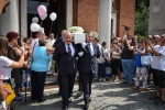 Cittadini partecipano al funerale della piccola Diana Pifferi nella chiesa dei santi Pietro e Paolo a San Giuliano Milanese, 29 Luglio 2022.ANSA/MATTEO CORNER