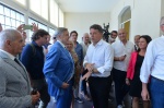 CASTIGLIONE OLONA MATTEO RENZI IN VISITA ALLA NAU OCCHIALI CON MARIACHIARA GADDA, DAVIDE GALIMBERTI, STEFANO MALERBA, GIANPAOLO ERMOLLI